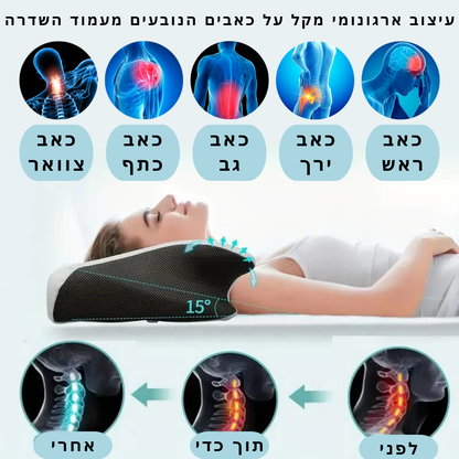 ™Laila Luxe הכרית המקורית להקלה על כאבים - לישון טוב יותר, לקום רעננים